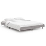 vidaXL Cadre de lit sonoma gris 140x190 cm bois d'ingénierie