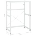 vidaXL Cadre de lavabo de salle de bain Blanc 59x38x83 cm Fer