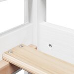 vidaXL Lit de jour avec toit blanc 90x190 cm bois de pin massif