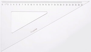 Equerre graduée 60° 2 bords anti-taches 30 cm