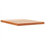 vidaXL Cadre de lit cire marron 135x190 cm bois de pin massif