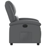 vidaXL Fauteuil inclinable électrique Gris Similicuir
