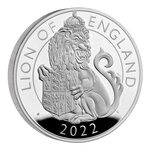 Pièce de monnaie 500 Pounds Lion d’Angleterre 2022 – Argent BE