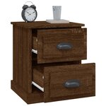 vidaXL Table de chevet chêne marron 39x39x47 5 cm bois d'ingénierie