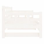 vidaXL Lit coulissant blanc bois de pin massif 2x(90x200) cm