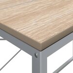 vidaXL Bureau d'ordinateur Blanc chêne 110x60x70 cm Bois d'ingénierie