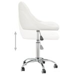 vidaXL Chaises pivotantes à manger lot de 6 blanc similicuir