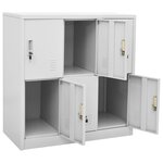 vidaXL Armoires à casiers 5 Pièces Gris clair 90x45x92 5 cm Acier