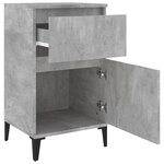 vidaXL Table de chevet gris béton 40x35x70 cm