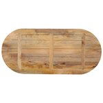 vidaXL Dessus de table 110x40x2 5 cm ovale bois massif de manguier