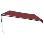 vidaXL Auvent rétractable automatique bordeaux 600x300 cm