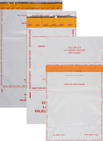 Lot de 250 enveloppes Valeur déclarée 260x340 mm