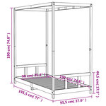 vidaXL Cadre de lit pour enfant 90x190 cm Bois de pin massif