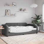 vidaXL Lit de repos gris foncé 90x190 cm tissu