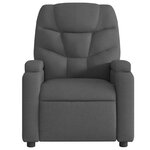 vidaXL Fauteuil inclinable électrique Gris foncé Tissu