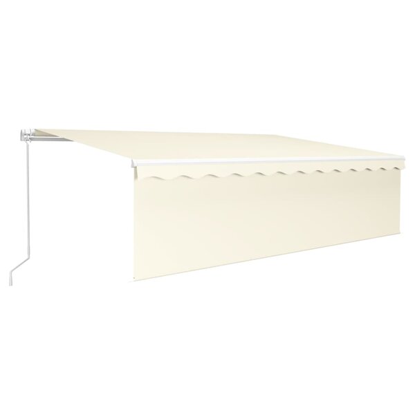 vidaXL Auvent rétractable manuel avec store 5x3 m Crème