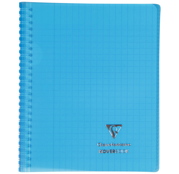 Cahier Protège-cahier Koverbook Spirale Polypro 17x22cm 160p Séyès coloris Alé... CLAIREFONTAINE
