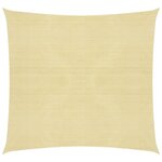 vidaXL Voile d'ombrage 160 g/m² Beige 2 5x2 5 m PEHD