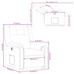 vidaXL Fauteuil inclinable électrique noir similicuir