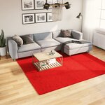 vidaXL Tapis HUARTE à poils courts doux et lavable rouge 240x240 cm
