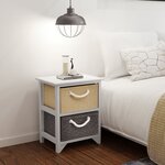 vidaXL Table de chevet 2 Pièces Bois