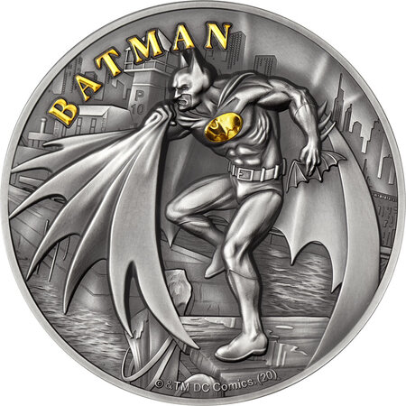 Pièce de monnaie en Argent 10 Dollars g 62.2 (2 oz) Millésime 2021 BATMAN