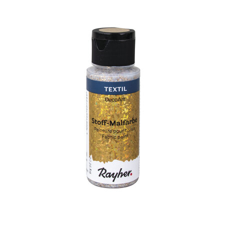 Peinture pour tissus Extrême Paillettes  cachemire or  flacon 59ml