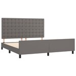 vidaXL Cadre de lit avec tête de lit Gris 180x200 cm Similicuir