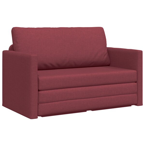 vidaXL Canapé-lit 2 en 1 Bordeaux 124x71x78 cm Tissu
