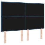 vidaXL Tête de lit Design Lignes Bleue 160 cm Tissu