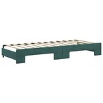 vidaXL Lit de jour avec lit gigogne vert foncé 80x200 cm velours