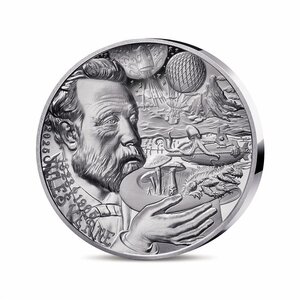 L'Art de la Plume – Jules Verne Monnaie de 20€ 1 Oz Argent Haut Relief