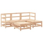 vidaXL Salon de jardin 5 Pièces bois massif de pin