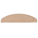 vidaXL Tapis d'escalier autocollants 15 Pièces 65x22 5x3 5 cm Beige