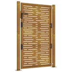 vidaXL Portail de jardin 105x155 cm acier corten conception de carré