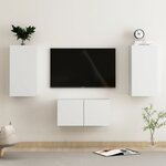 vidaXL Ensemble de meubles TV 3 Pièces Blanc Bois d'ingénierie