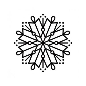 Tampon bois - Flocon 8 branches