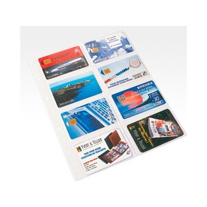 Recharges Caravelle rigides à 8 poches pour télécartes coincards.