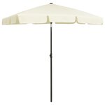 vidaXL Parasol de plage jaune sable 180x120 cm