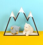 2 étagères murales en bois montagne 50 x 40 x 10 cm