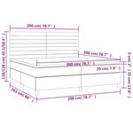 vidaXL Sommier à lattes de lit avec matelas Bleu 200x200 cm Tissu