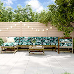 vidaXL Salon de jardin 8 Pièces avec coussins bois de pin imprégné
