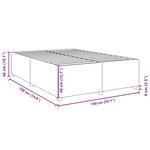 vidaXL Cadre de lit sans matelas bleu 140x190 cm tissu