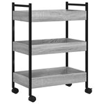vidaXL Chariot de cuisine sonoma gris 50x30x70 cm bois d'ingénierie