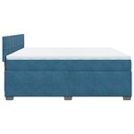vidaXL Sommier à lattes de lit et matelas Bleu 200x200 cm velours