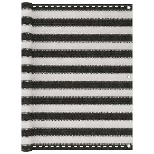 vidaXL Écran de balcon PEHD 120x400 cm Anthracite et blanc