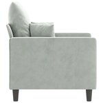 vidaXL Fauteuil Gris clair 60 cm Velours