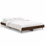 vidaXL Cadre de lit chêne marron 120x190 cm bois d'ingénierie