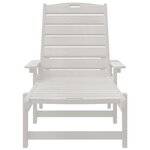 vidaXL Transat Blanc 53x162x98.5 cm HDPE