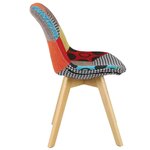 Chaises de salle à manger en lin multicolore 19_0000128